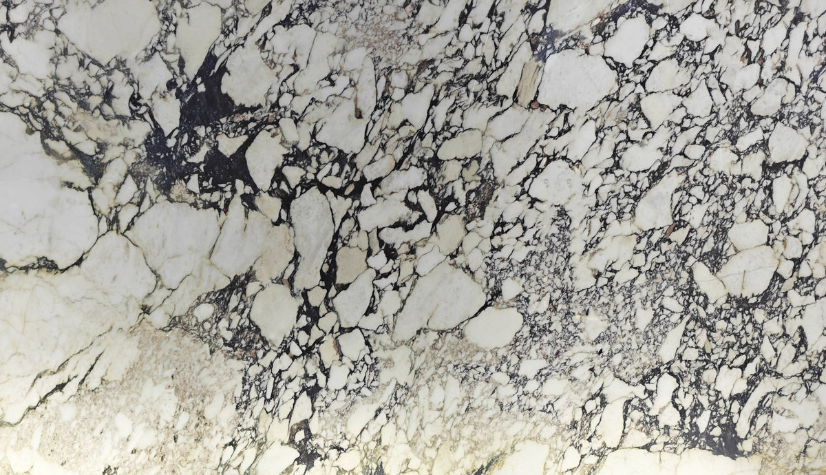 Calacatta Viola marble slab with expressive veining from the Leide Stone catalogue