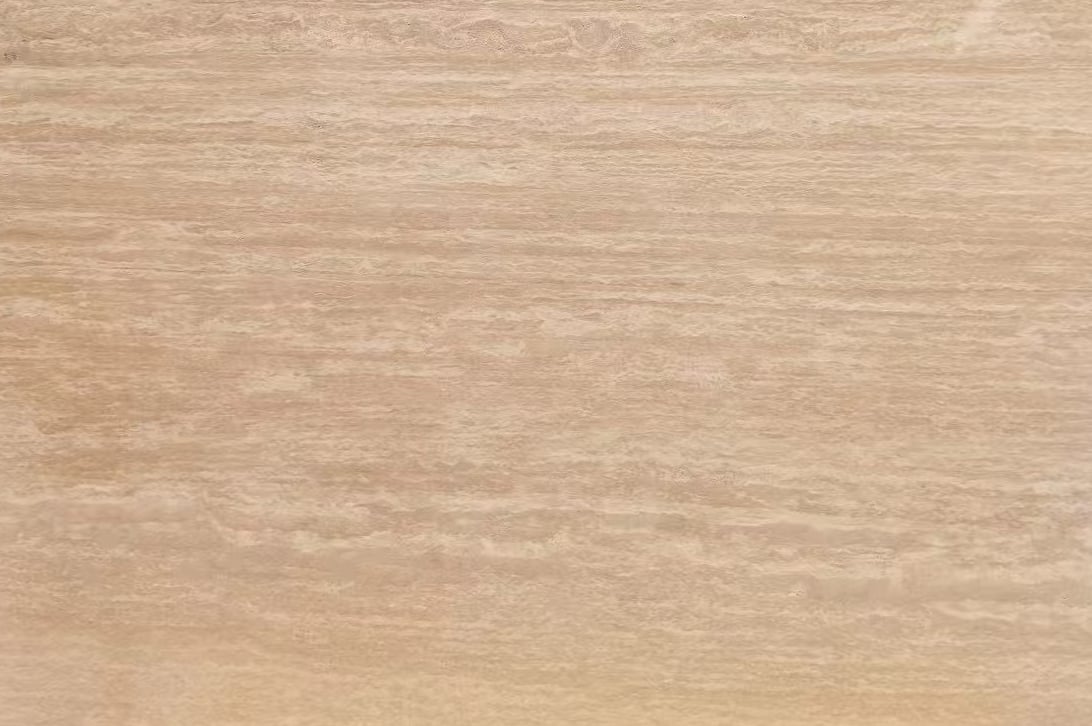 Turkish Beige Roman Travertine slab showing natural linear banding