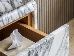 Arabescato White Marble Bathroom Vanity