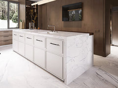 Artificial Carrara White Engineered Marble Slab