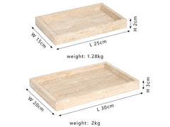 Beige Travertine Square Tray Supplier