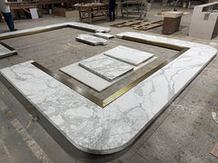 Calacatta White Marble Reception Desk