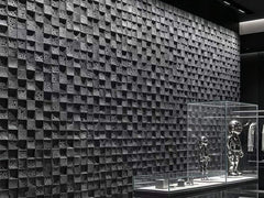Curved Square Lava Rock Mosaic Tile
