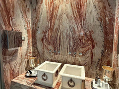 Red Arabescato Orobico Marble Slab