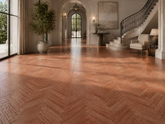 Red Travertine Herringbone Stone Mosaic