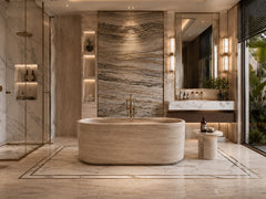 Beige Travertine Bathtub Supplier